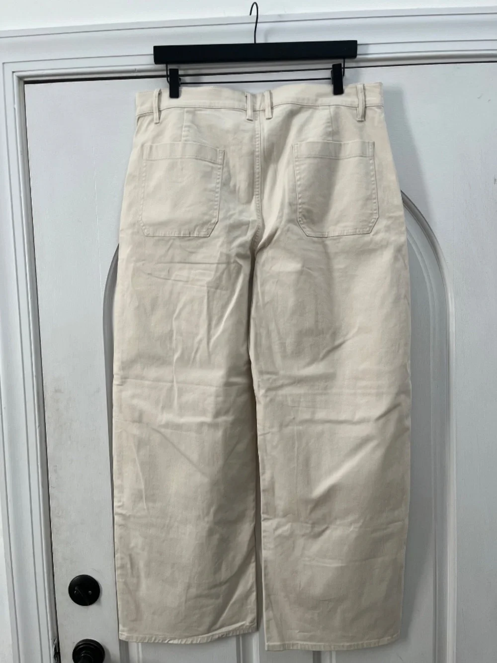 J Crew Off-White Wide Leg Jeans (32)